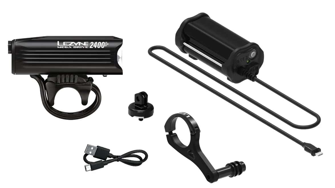 Фара передня Lezyne MEGA DRIVE 2400+, 2400 люмен, 8 режимів, чорна фото 4