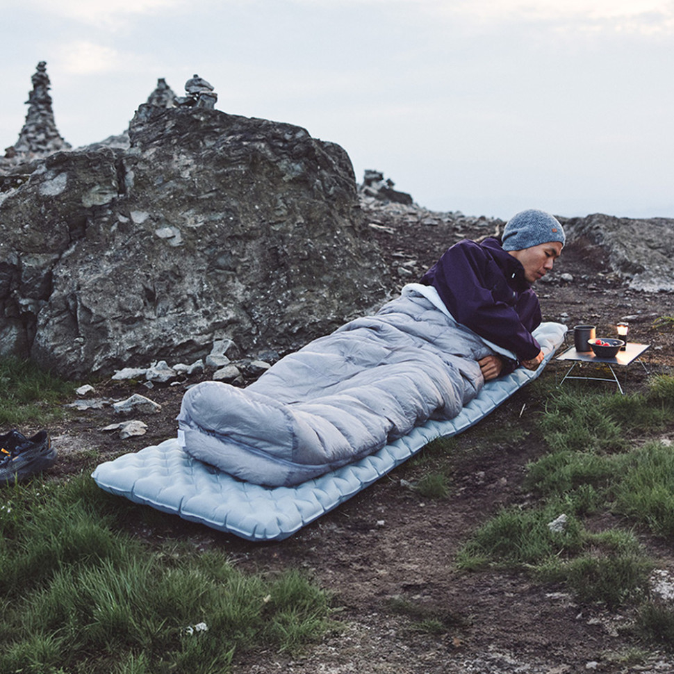 Килимок надувний Naturehike CNK2450WS012, 186x64x8 см, сірий фото 8