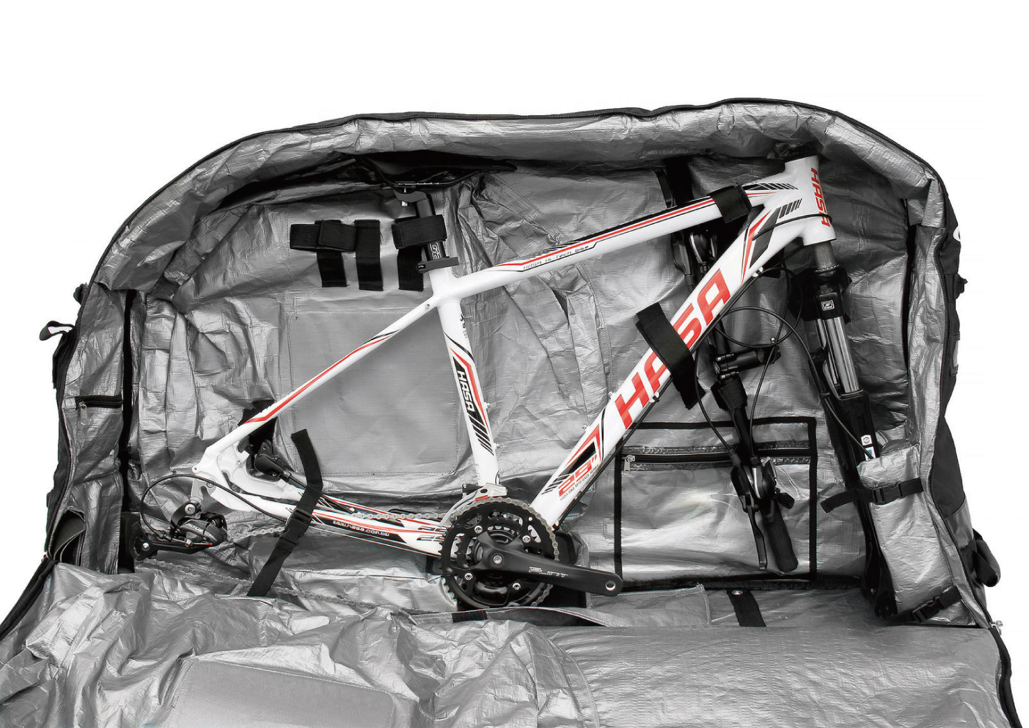 Чехол для велосипеда 26-29" XXF BIKE TRANSPORT BAG 900D, мягкий, черно-серый фото 2