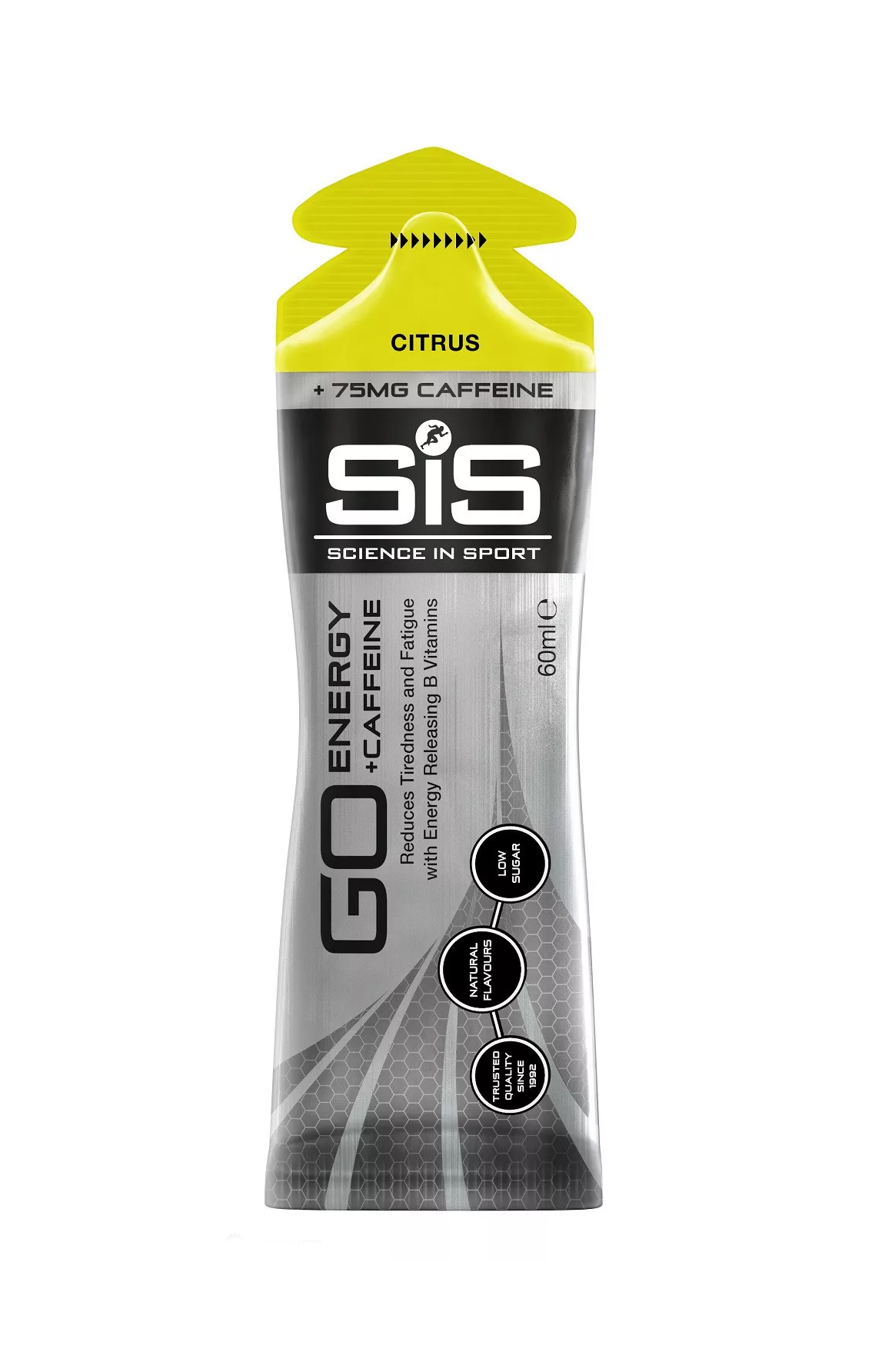 Гель изотонический углеводный с кофеином SIS Go + Caffeine Gel 75мг, Цитрус, 60мл фото 