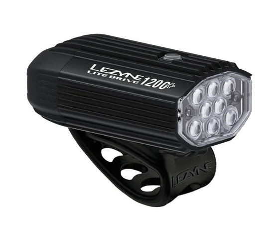 Фара передняя Lezyne LITE DRIVE 1200+, 1200 люмен, 7 режимов, черная фото 