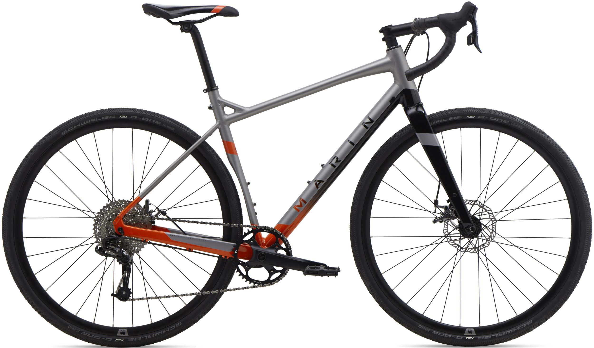 Велосипед 28" Marin GESTALT X10 рама - 56см 2020 Satin Silver/Gloss Orange to Black Fade