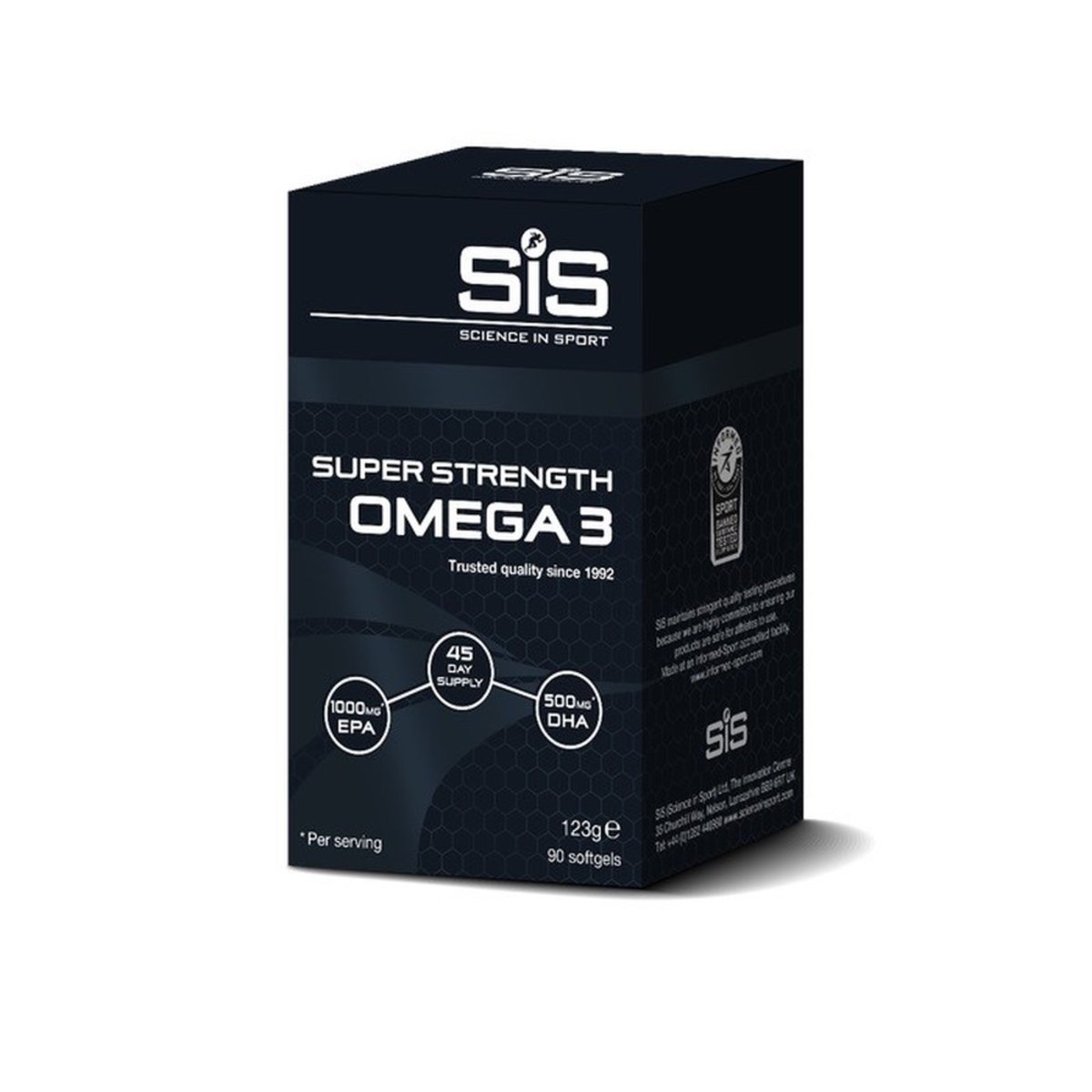 Омега 3 SiS Super Strength Omega 3 Capsule 90's, Неароматизированный, 123г фото 