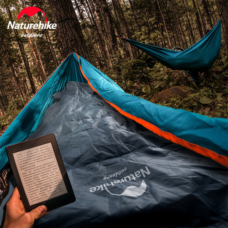 Спальный мешок Naturehike Y150 NH21MSD08, правый, темно-голубой фото 5