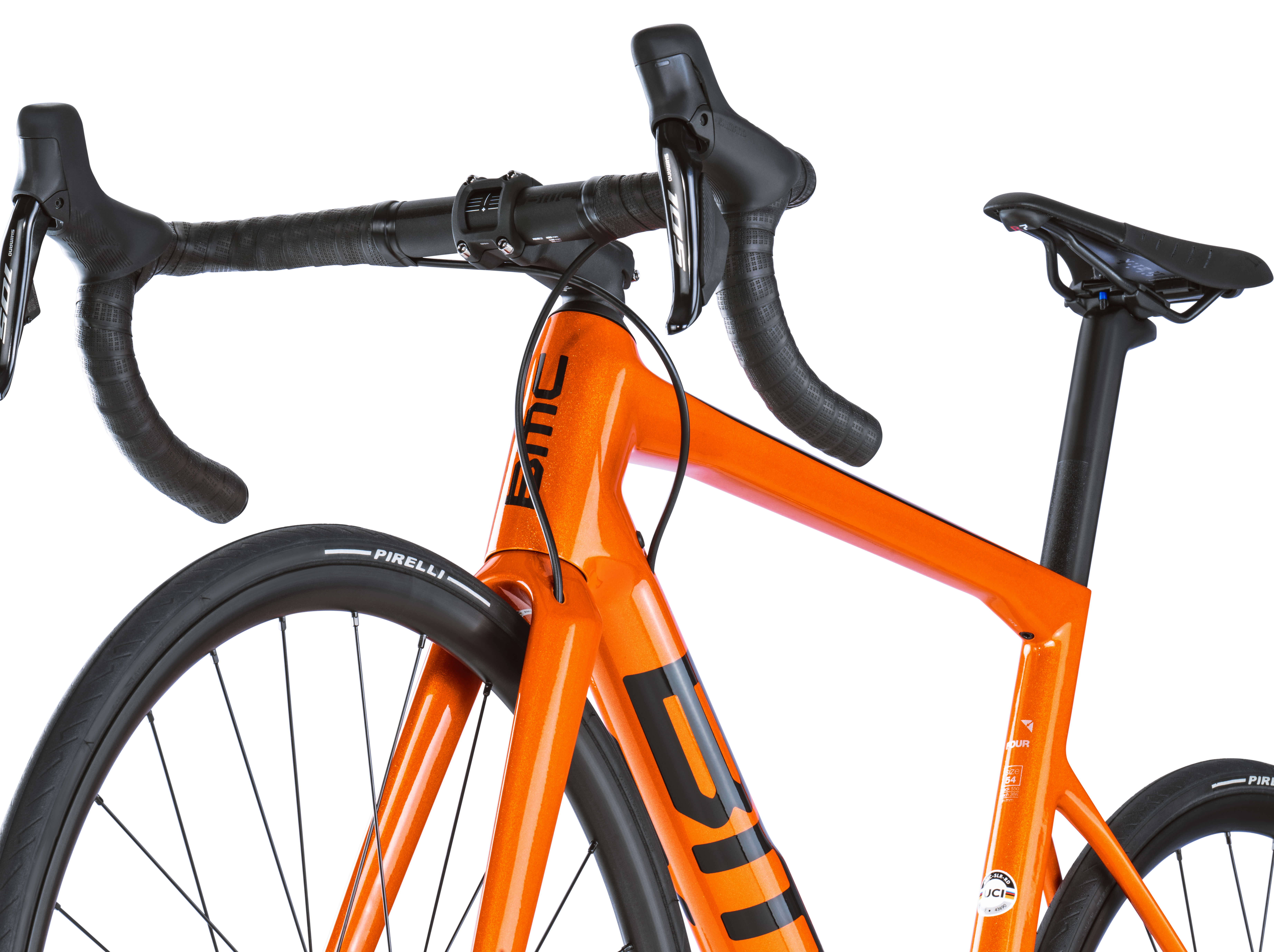 Велосипед 28" BMC TEAMMACHINE SLR FOUR рама - 56см ora blk sil A5 фото 5