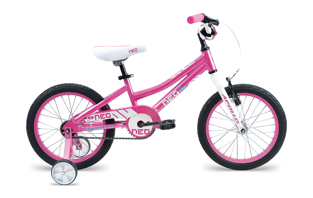 Велосипед 16" Apollo NEO girls gloss Pink/gloss White  фото 