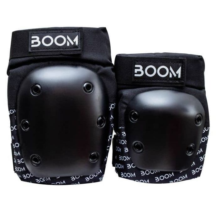 Комплект захисту Boom Basic Double Black M (наколінники, налокітники) фото 