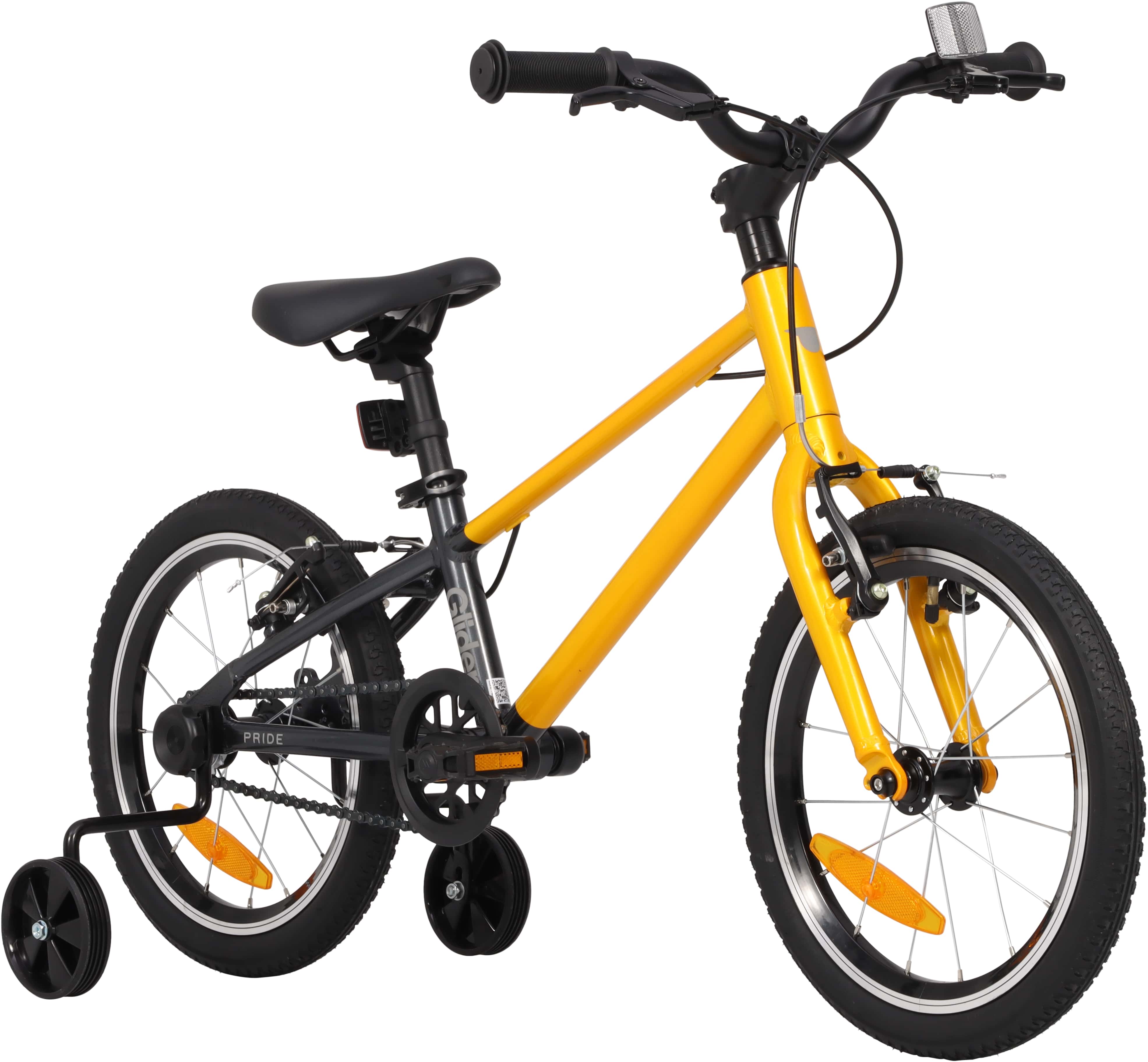 Велосипед 16" Pride GLIDER 16 жовтий A5 фото 2