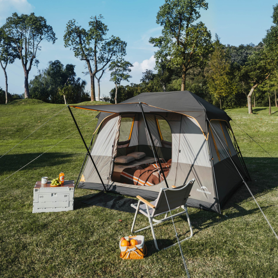 Палатка четырехместная Naturehike Cape Series 5.2 CNK2450WS037, серо-коричневая фото 2