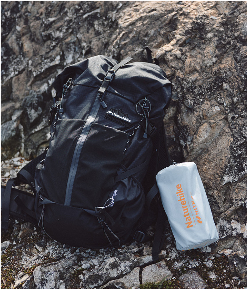 Килимок надувний Naturehike CNK2450WS012, 186x64x8 см, сірий фото 4