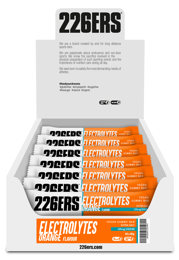 Батончик-желе 226ERS Vegan Gummy Electrolytes апельсин 30г 42шт/уп 1260г фото 