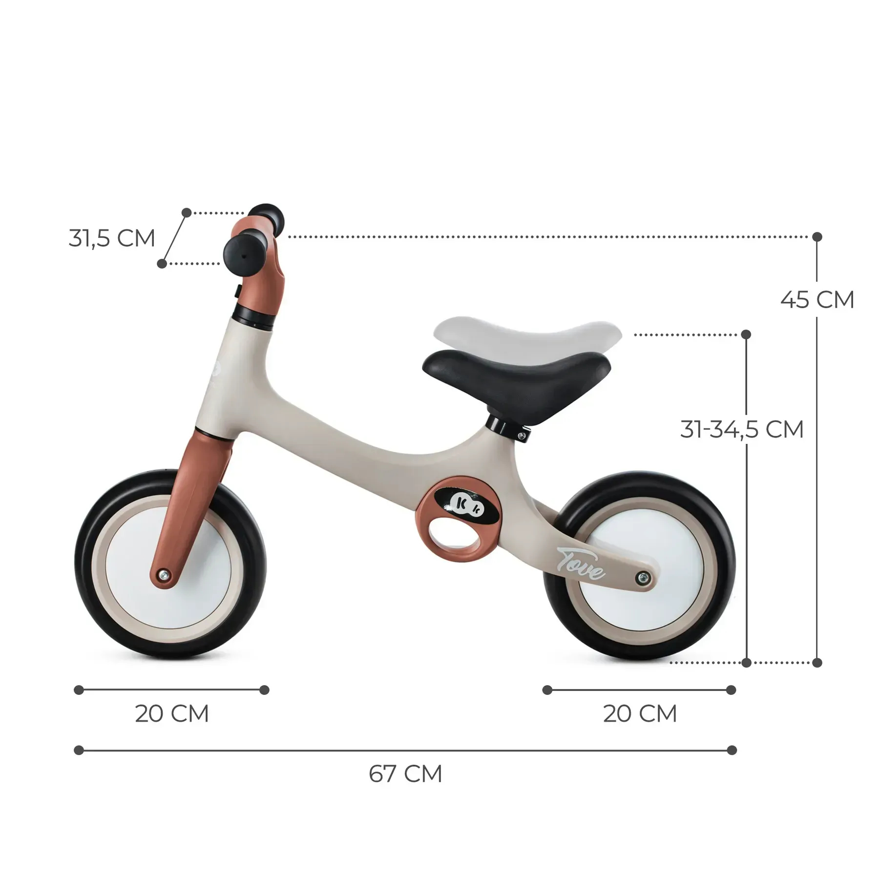 Біговел 8" Kinderkraft Tove Desert Beige фото 7
