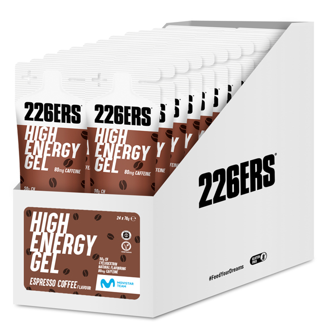 Гель 226ERS High Energy 50г вуглеводів 80г кофеїну еспресо кава 76г 24шт/уп 1824г фото 