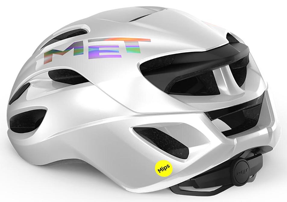 Шлем Met RIVALE MIPS CE размер M (56-58), white holographic glossy, белый голографичный глянцевы фото 2
