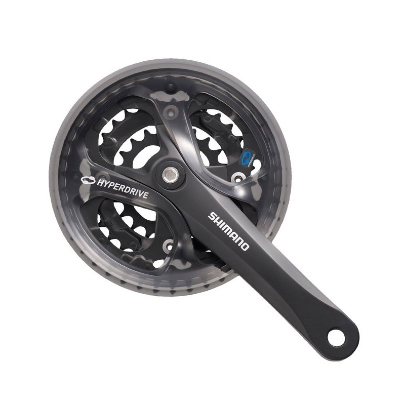 Шатуны Shimano Acera, FC-M361 42X32X22, 175мм, 7/8-ск., защита звезд, черный фото 1
