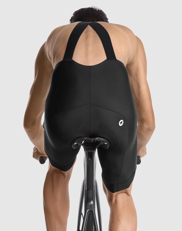 Велотруси ASSOS Mille GT Bib Shorts C2 Black Series, на лямках, чоловічі, чорні, XL фото 2