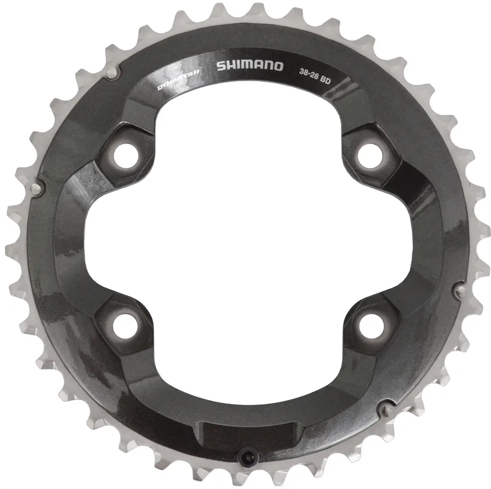 Звезда к шатуну Shimano FC-M8000 DEORE XT, 38Т, 2х11-ск., BD, для 38-28T фото 