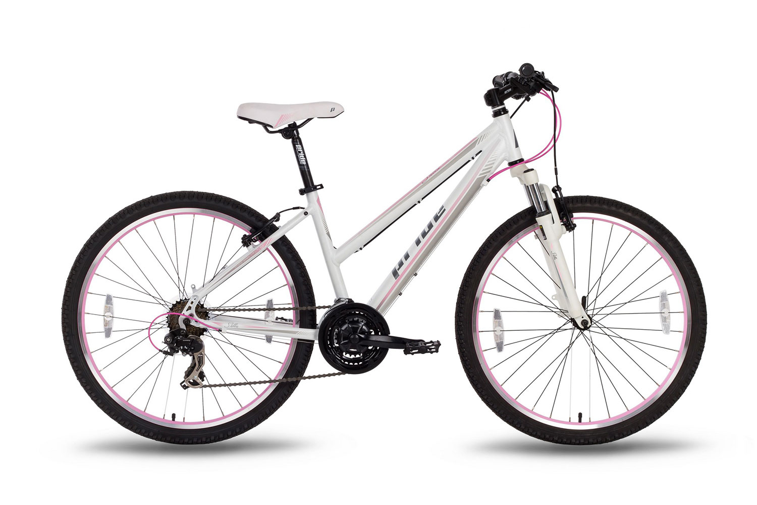 Велосипед 26'' Pride STELLA рама - 18" бело-розовый матовый 2016
