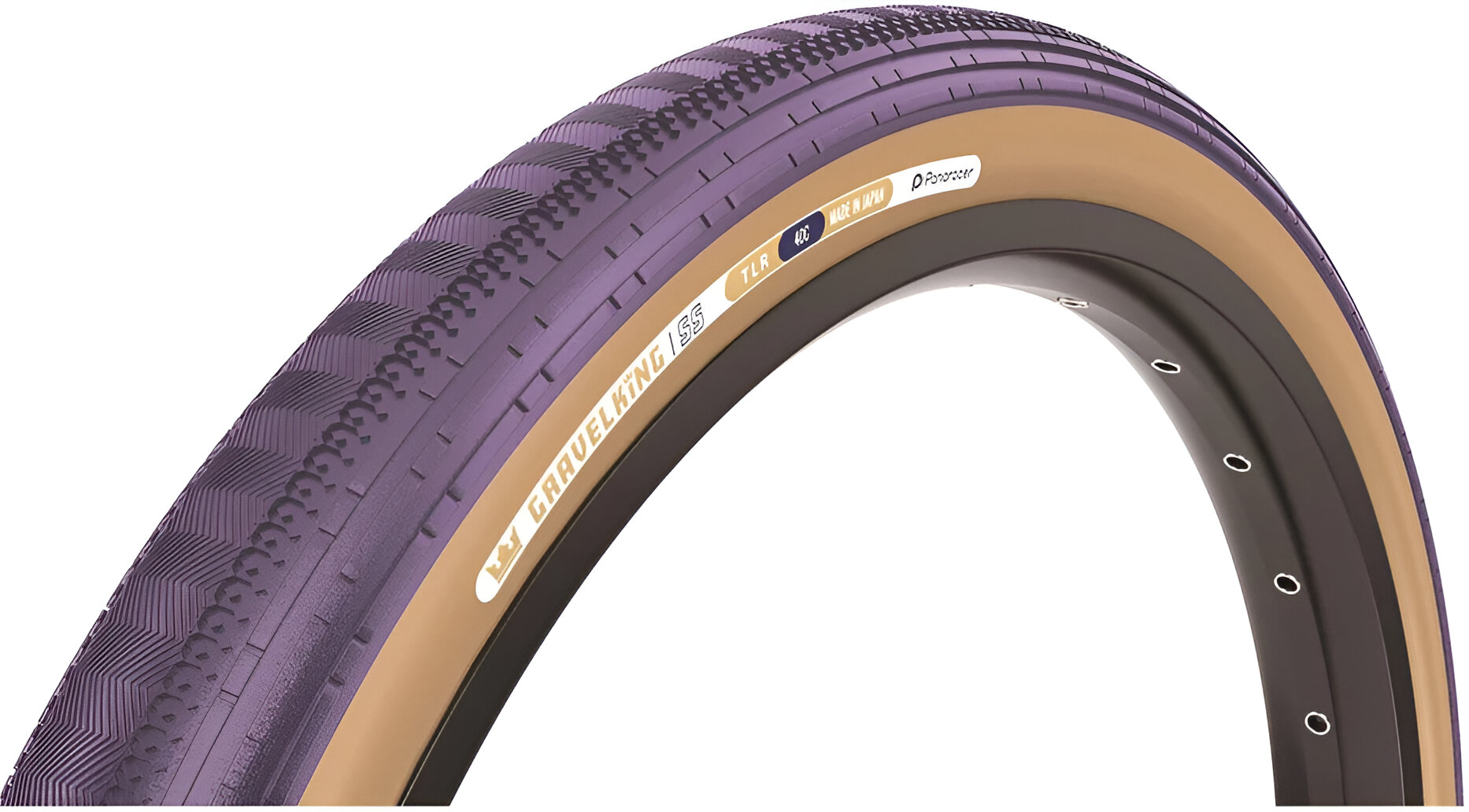 Покришка 700x40C Panaracer GRAVELKING SS GEN2 Limited Edition Purple/Brown, фіолетова з коричневою боковиною фото 