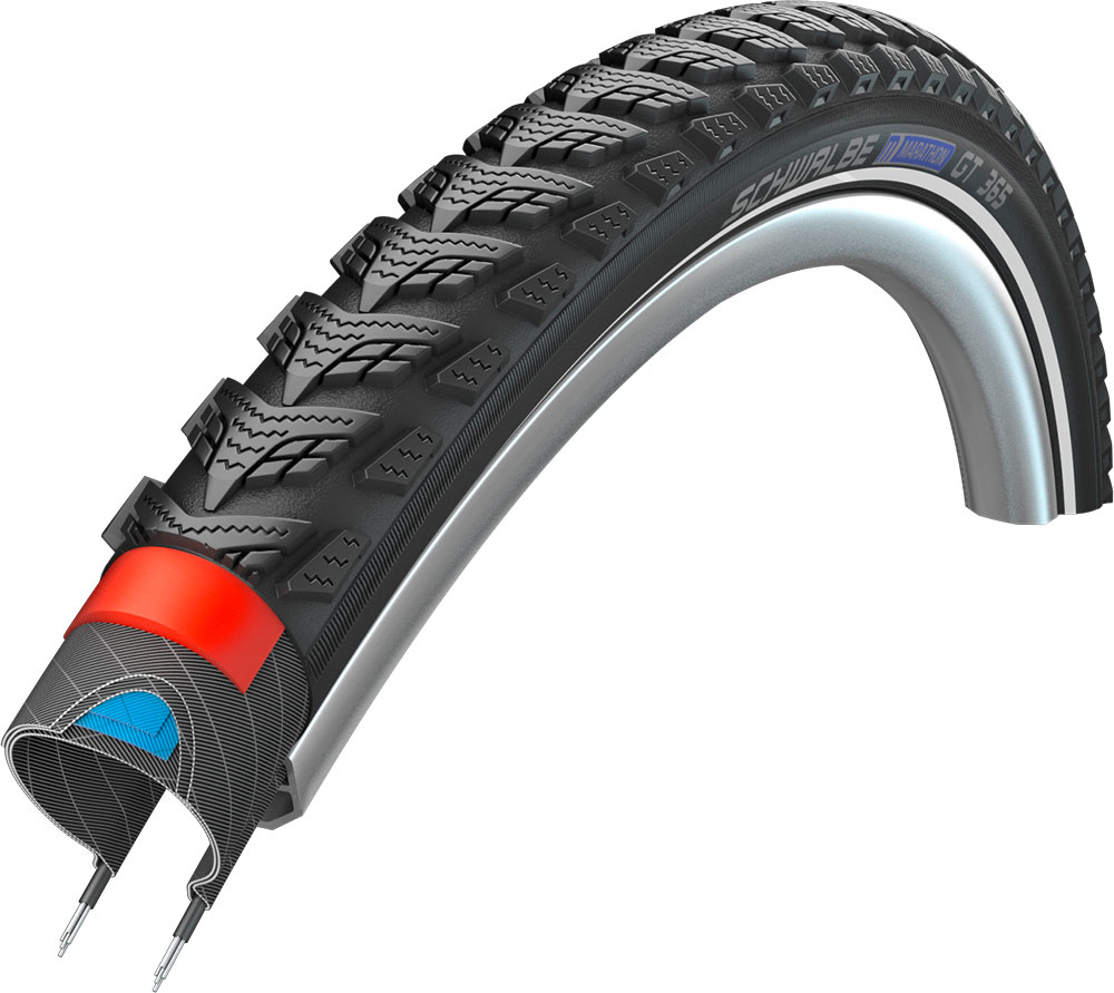Покрышка 28x1.50 700x38C (40-622) Schwalbe MARATHON GT 365 DualGuard B/B+RT HS475 FS 67EPI 28B фото 