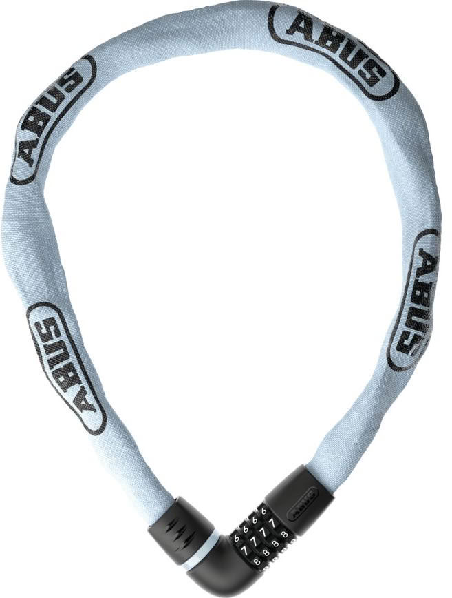 Замок ABUS TRESOR 6807C/110, цепь 7x110, кодовый на 4 цифры, Light Blue фото 