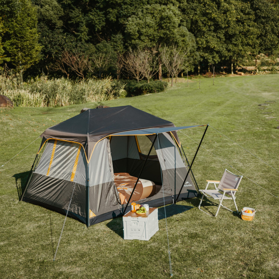 Палатка четырехместная Naturehike Cape Series 5.2 CNK2450WS037, серо-коричневая фото 7