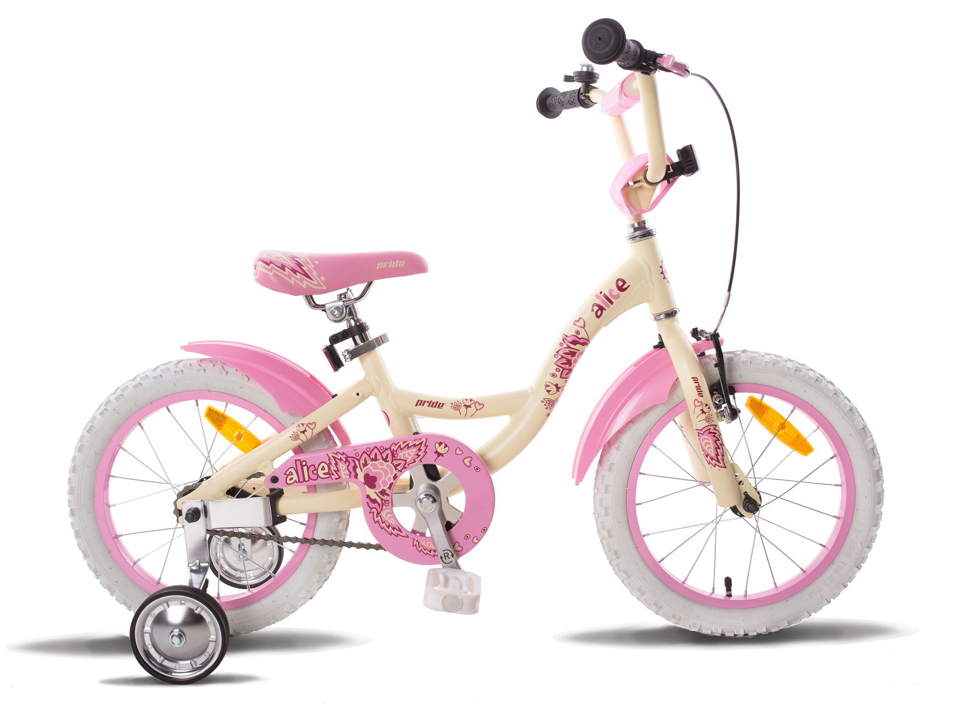 Велосипед 16" Pride ALICE бежево-розовый матовый 2015 фото 