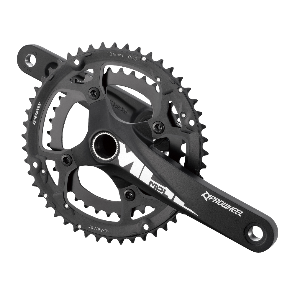 Комплект шатунов PROWHEEL MPL-751-TT (9S) 175mm, 48/36т black фото 