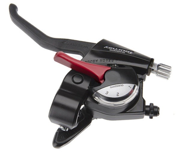 Ручки переключения лев. Shimano ST-EF40 инд. 3-k моноблок черн. фото 