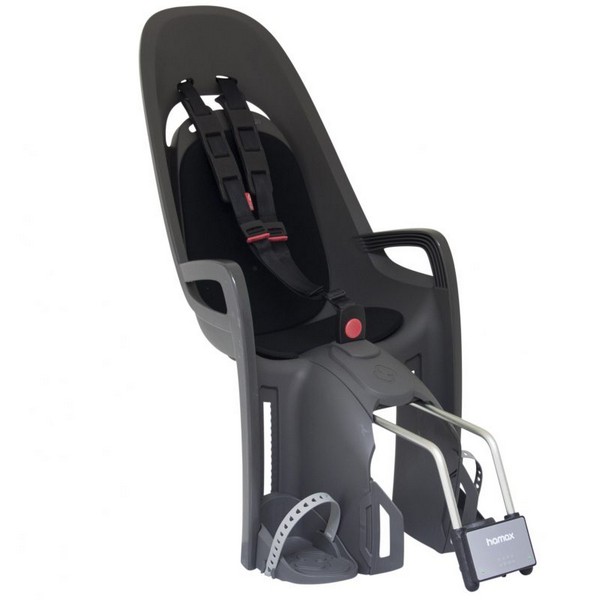 Детское велокресло HAMAX ZENITH GREY W/ BLACK PADDING, на подседельную трубу фото 