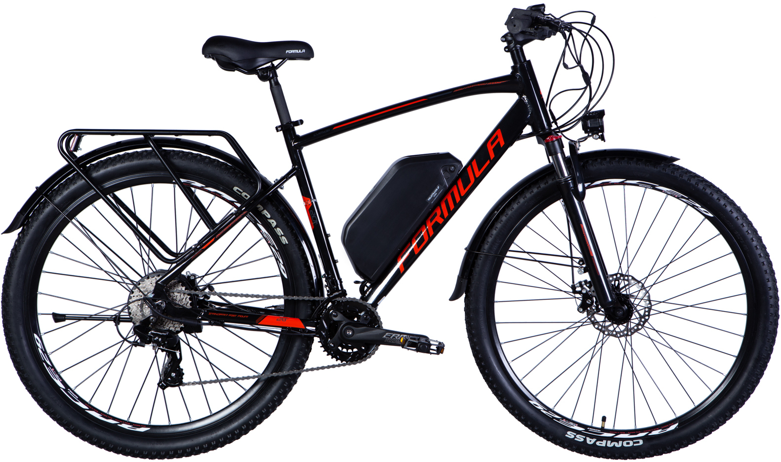 Електровелосипед 28" Formula eCURSOR MAN AM 500 Вт (збільшена батарея) рама - 20" чорний A4 фото 
