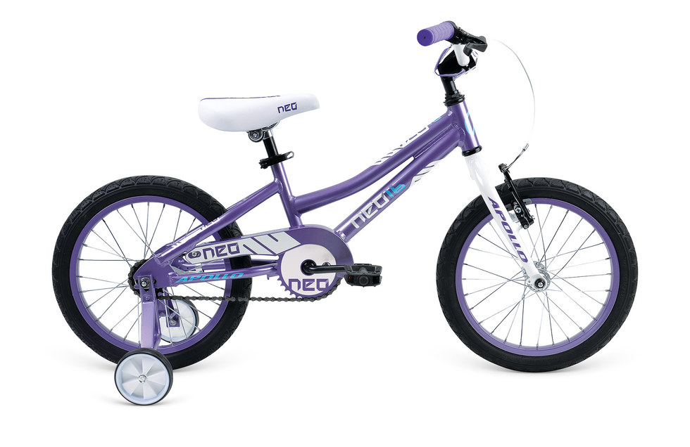 Велосипед 16" Apollo NEO girls gloss Lavender / gloss White фото 