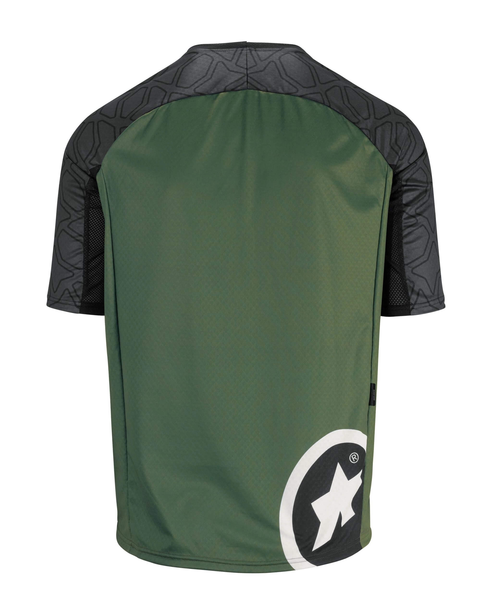 Джерси ASSOS Trail SS, кор. рукав, мужское, зеленое с черным, XL фото 2