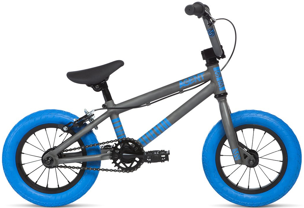 Велосипед 12" Stolen AGENT рама - 13.25" 2020 MATTE RAW SILVER W/ DARK BLUE TIRES фото 
