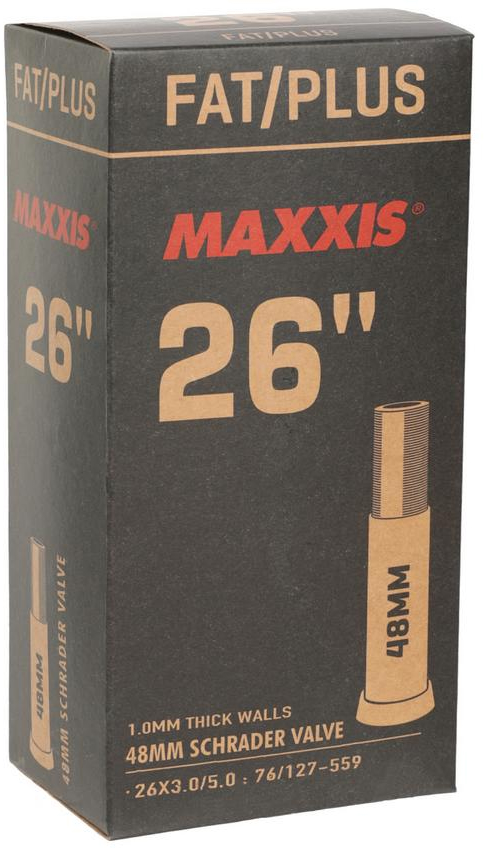 Камера 26x3.0/5.0 Maxxis FAT/PLUS, AV 48 мм фото 