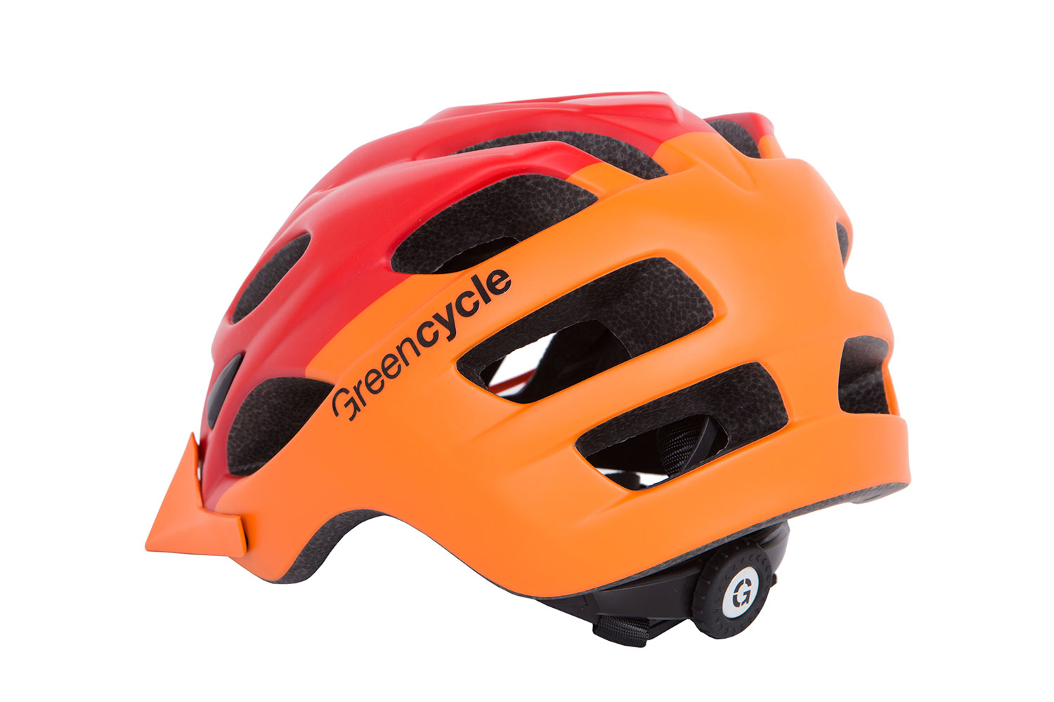 Шолом Green Cycle Enduro розмір 54-58см оранжево-червоний матовий фото 3