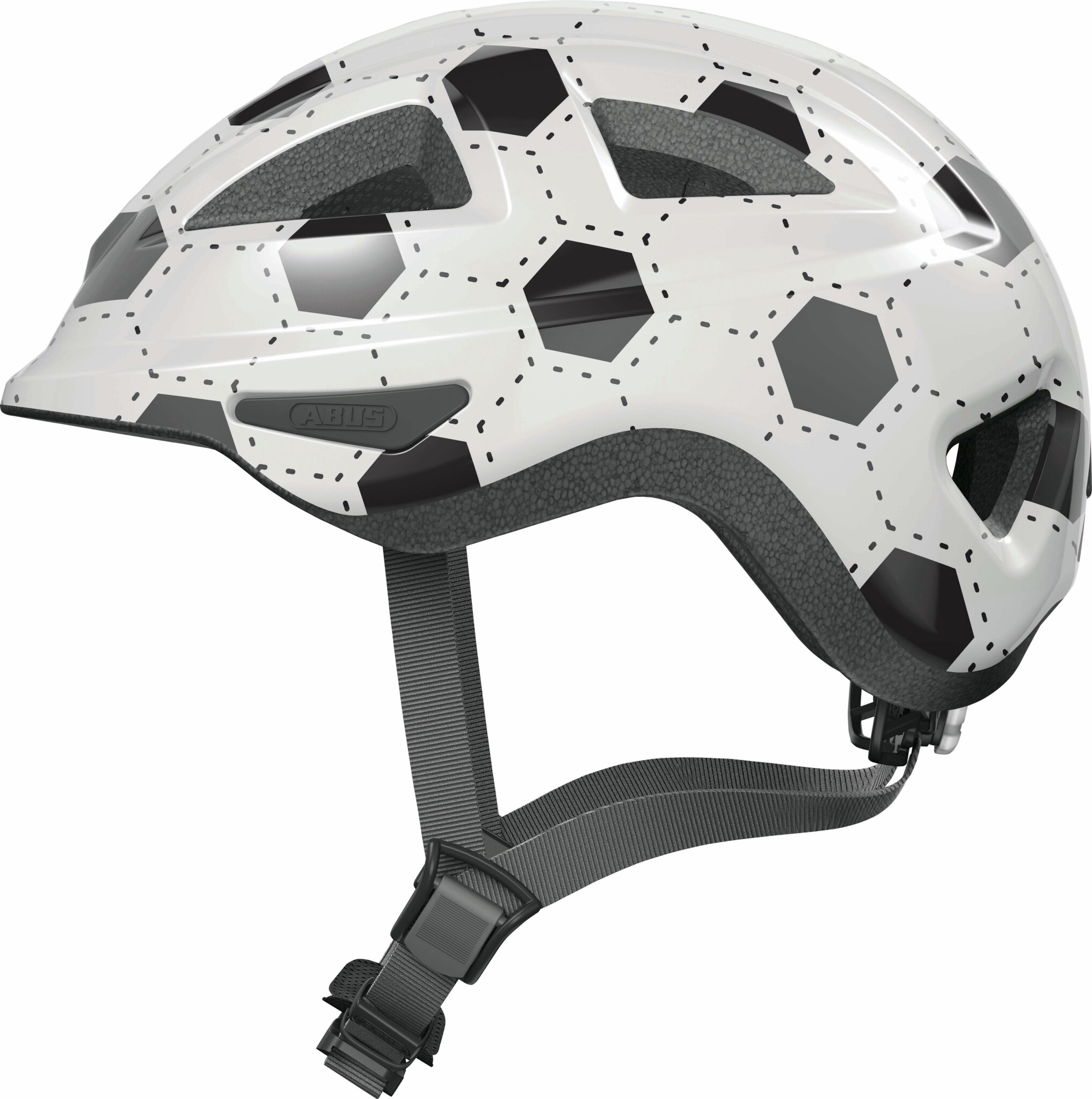 Велошолом дитячий ABUS ANUKY 2.0 White Football S фото 
