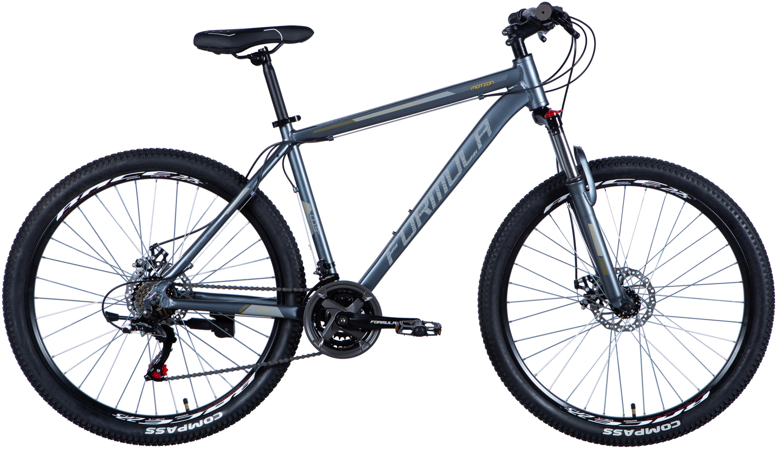Велосипед 27.5" Formula MOTION AM DD рама - 19" темно-сірий (матовий) A4 фото 