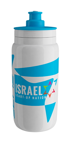 Фляга 0,55 ELITE FLY TEAM ISRAEL START-UP NATION 2020, белая с синим лого фото 