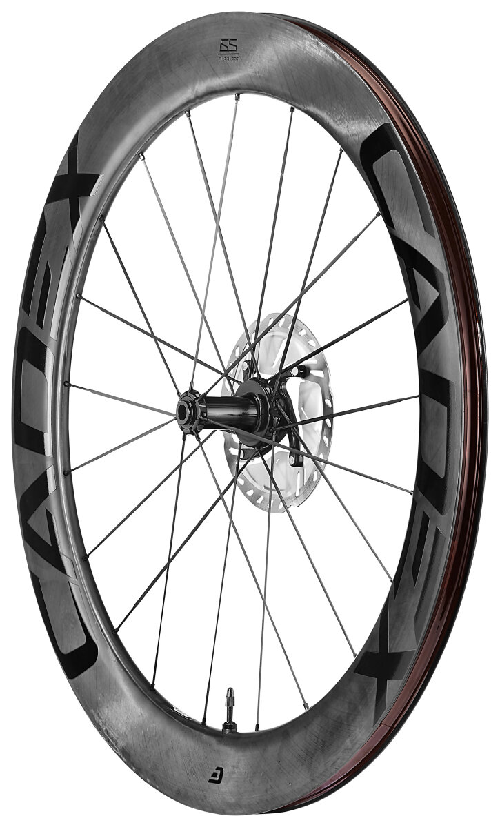 Колесо пер. 700C Cadex 65 DB 12 x 100mm, Centerlock, Tubeless, Grey/Black фото 2