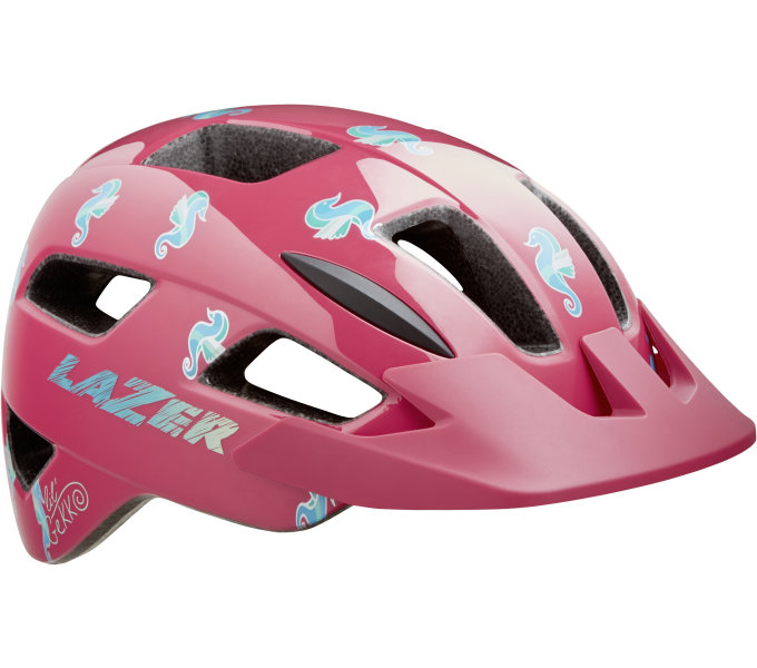Шлем детский LAZER Lil Gekko, розовый с морскими лошадями фото 