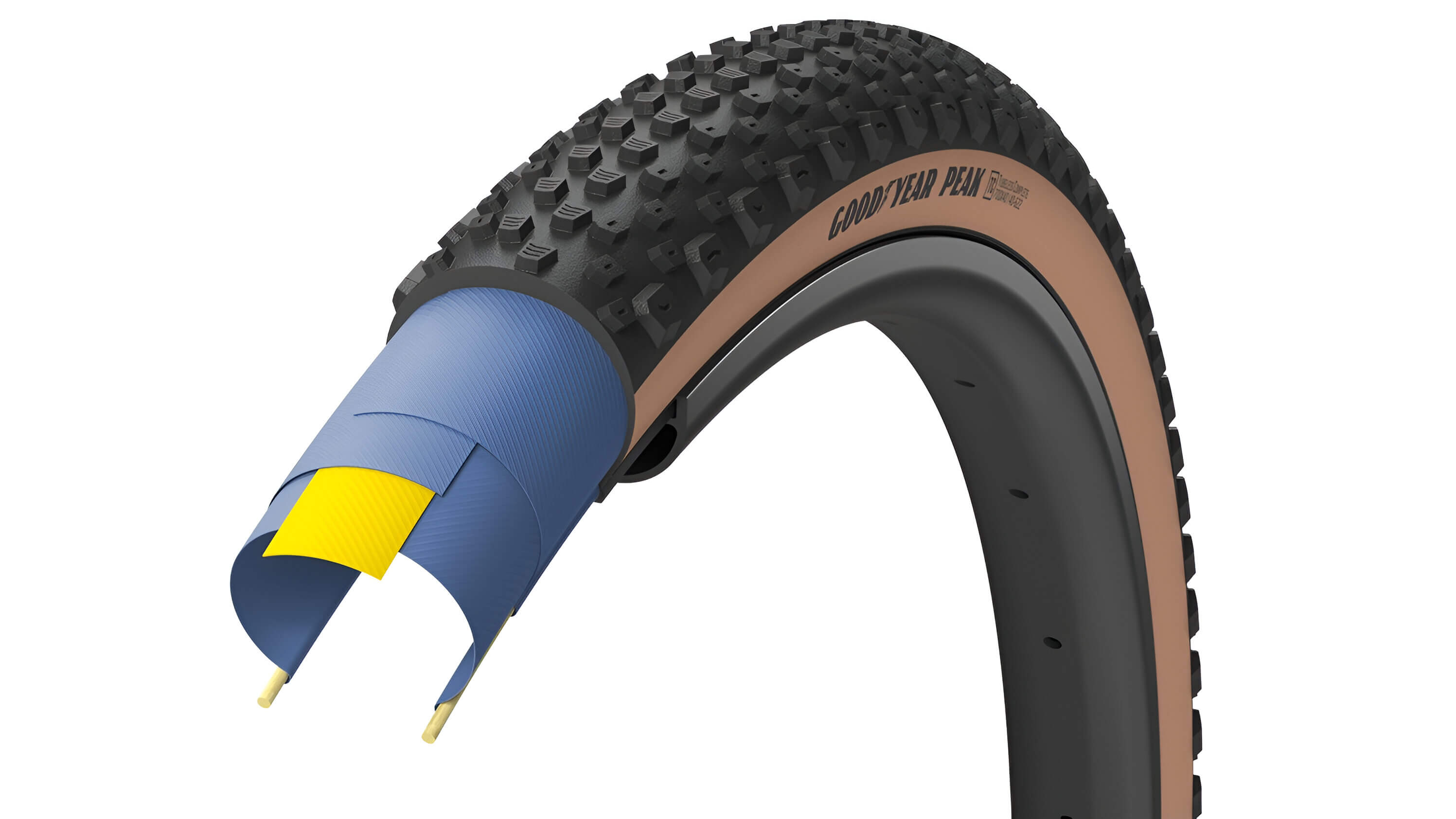 Покрышка 700x40 (40-622) GoodYear PEAK Ultimate Tubeless Complete, Blk/Tan фото 