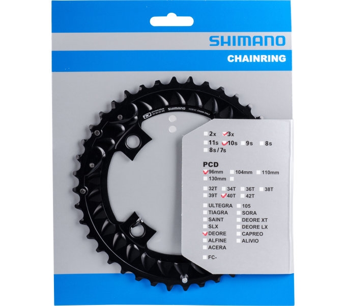Звезда к шатуну Shimano FC-M6000-3 DEORE, 40T, 3Х10-ск., AN фото 