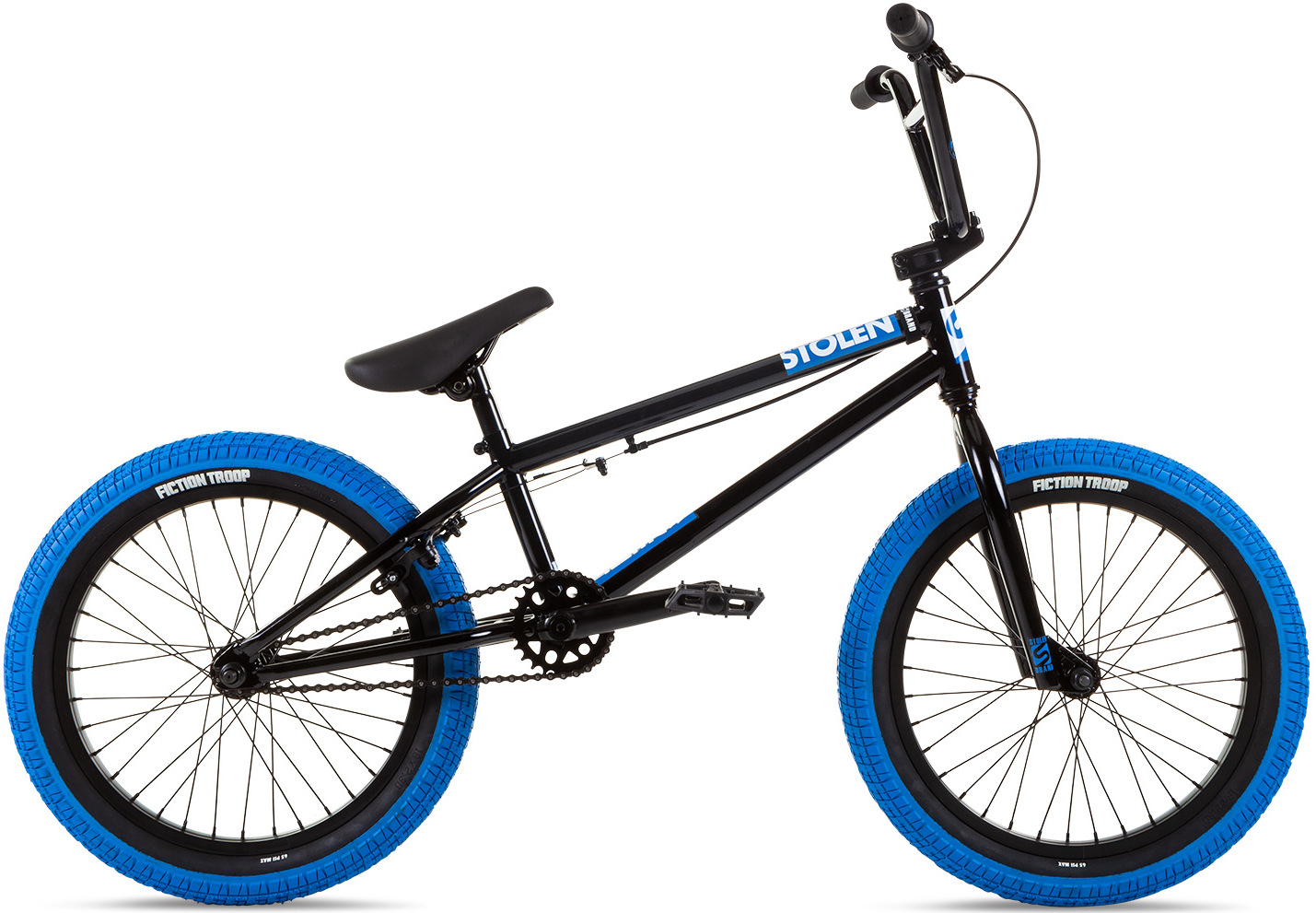 Велосипед 18" Stolen AGENT 18.00" BLACK W/ DARK BLUETIRES A1 фото 