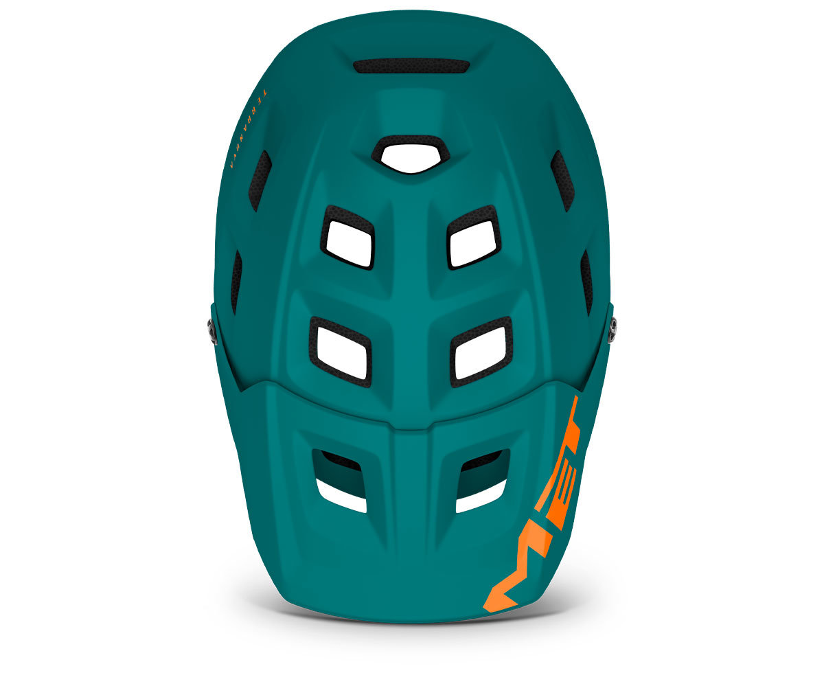 Шлем Met TERRANOVA CE размер M (56-58), alpine green orange matt/glossy, бирюзово-оранжевый матовый/глянцевый фото 4