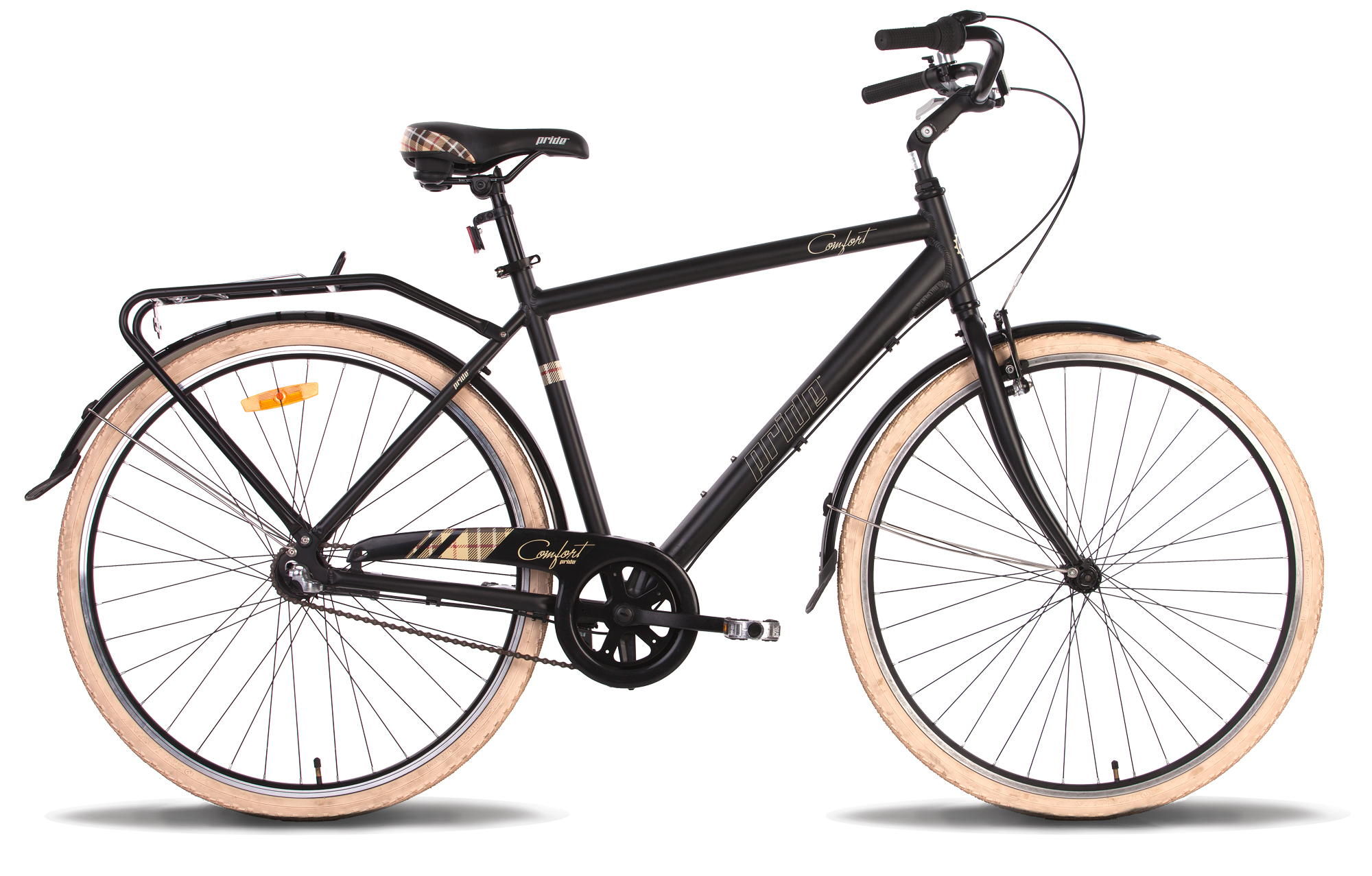 Велосипед 28" Pride COMFORT 3 рама - 18" черно-бежевый матовый 2016 фото 