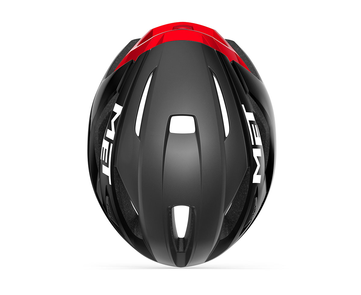 Шолом Met STRALE CE розмір S (52-56), black red metallic/glossy, чорно-червоний металік глянцевий фото 4