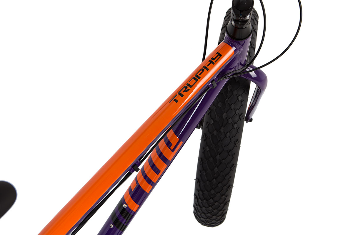 Велосипед 26'' Pride TROPHY 2.0 рама - XL фиолетовый/оранжевый лак 2017 фото 4