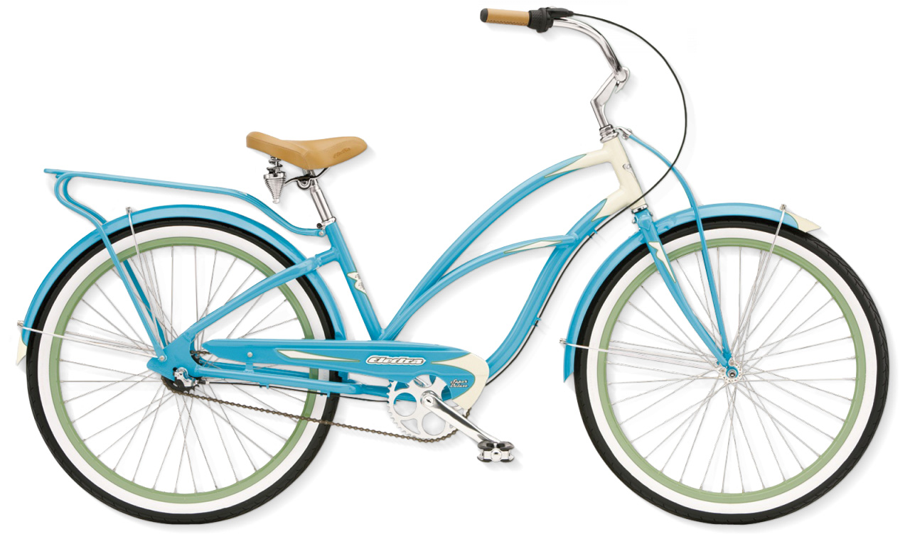 Велосипед 26" Electra Super Deluxe 3i Ladies' (Alloy) Aqua/Cream фото 