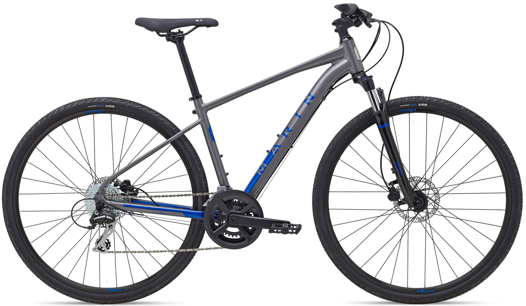 Велосипед 28" Marin SAN RAFAEL DS2 рама - XL 2021 Gloss Grey/Blue фото 